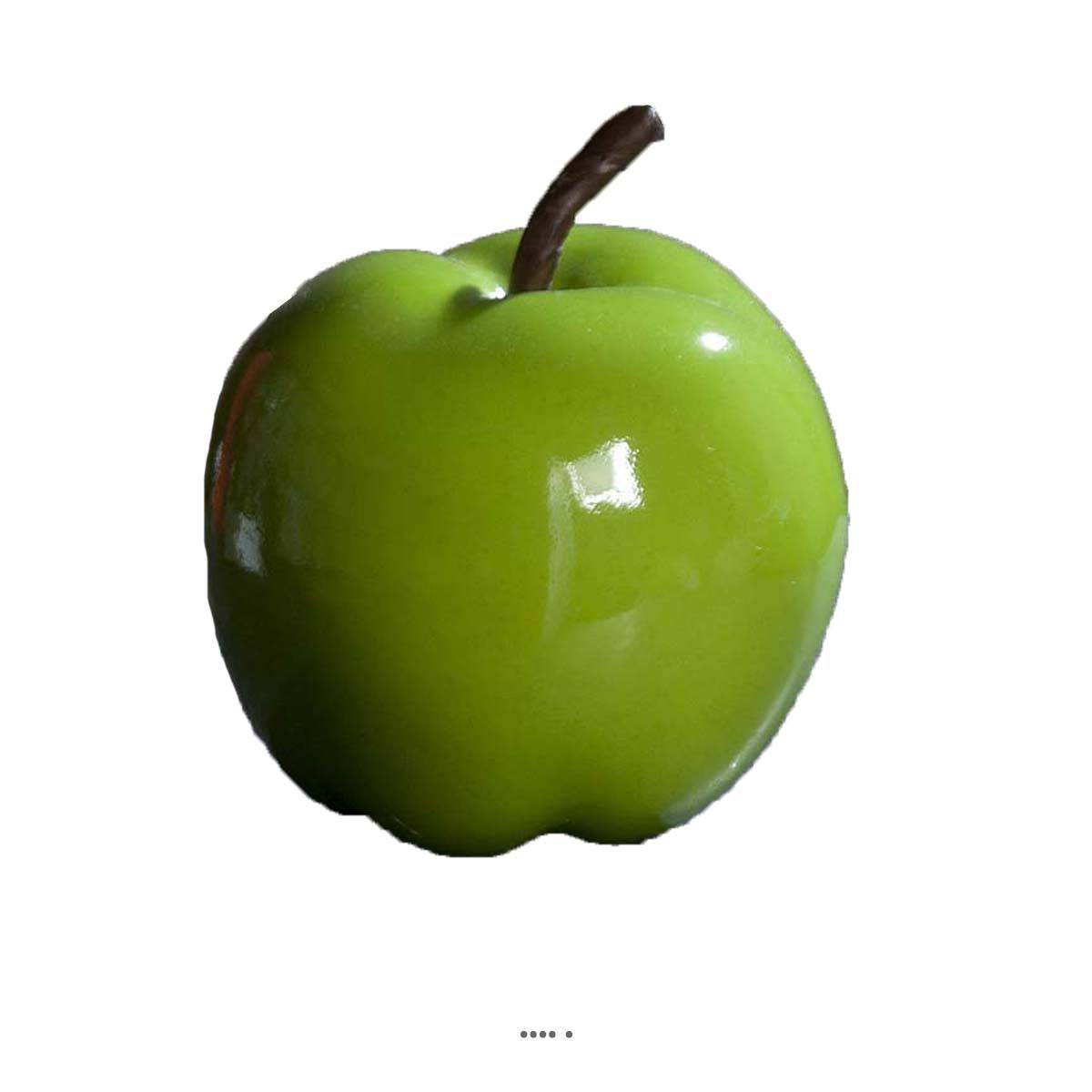 Artificielles - Pomme artificielle Verte brillante D 14 cm. Tres bel objet déco. - Image 1