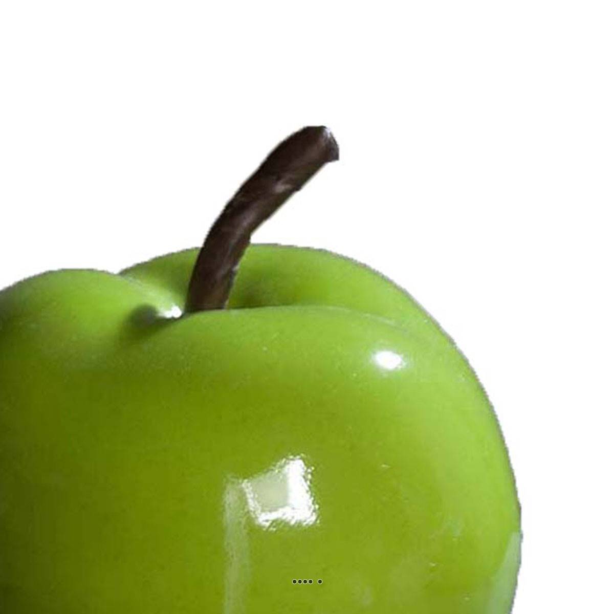 Artificielles - Pomme artificielle Verte brillante D 14 cm. Tres bel objet déco. - Image 3