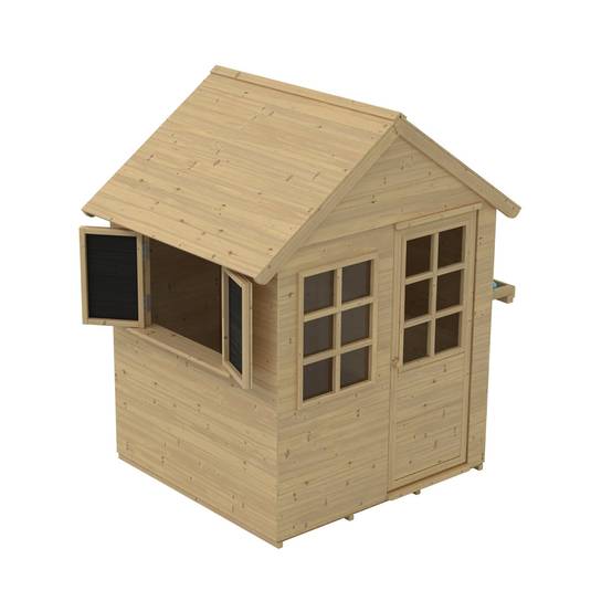 Maisonnette cabane enfant ROMARIN bois FSC® avec cuisine et volets - Image 3