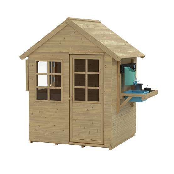 Maisonnette cabane enfant ROMARIN bois FSC® avec cuisine et volets - Image 2