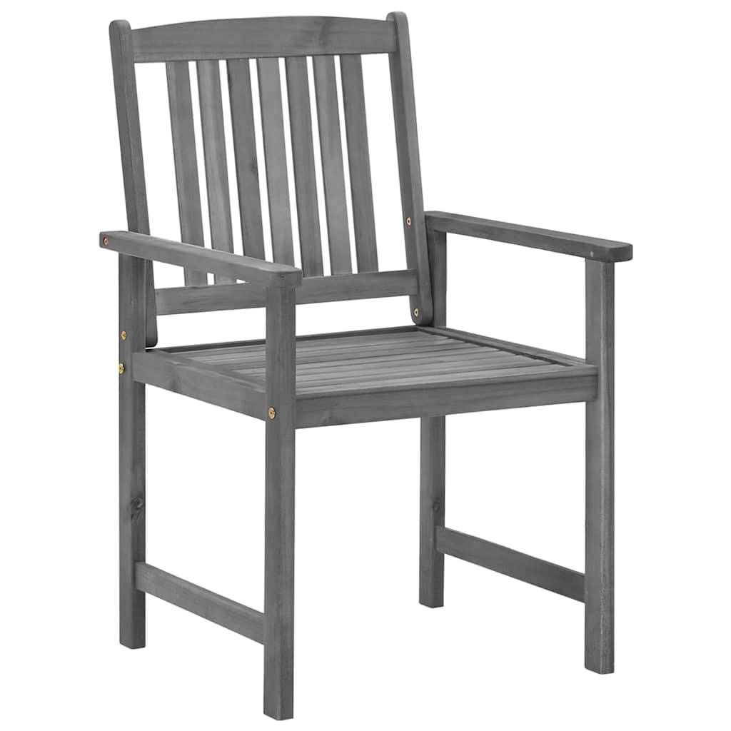 ComfortXL - Ensemble de 4 Chaises de Jardin Grises en Bois d'Acacia avec Coussins Noir – ComfortXL Outdoor Living - Image 4