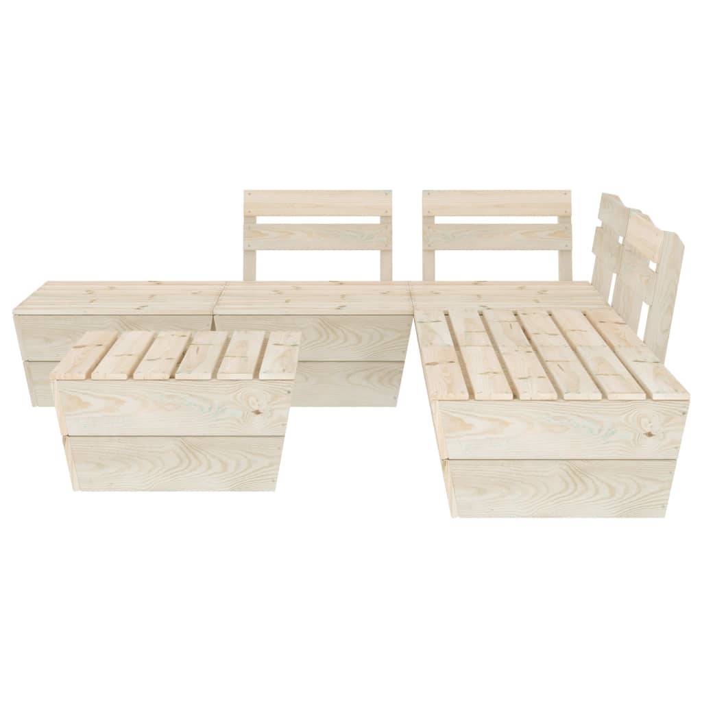Vidaxl - Salon de jardin palette 6 pcs Bois d'épicéa imprégné vidaXL 3063717 - Image 8