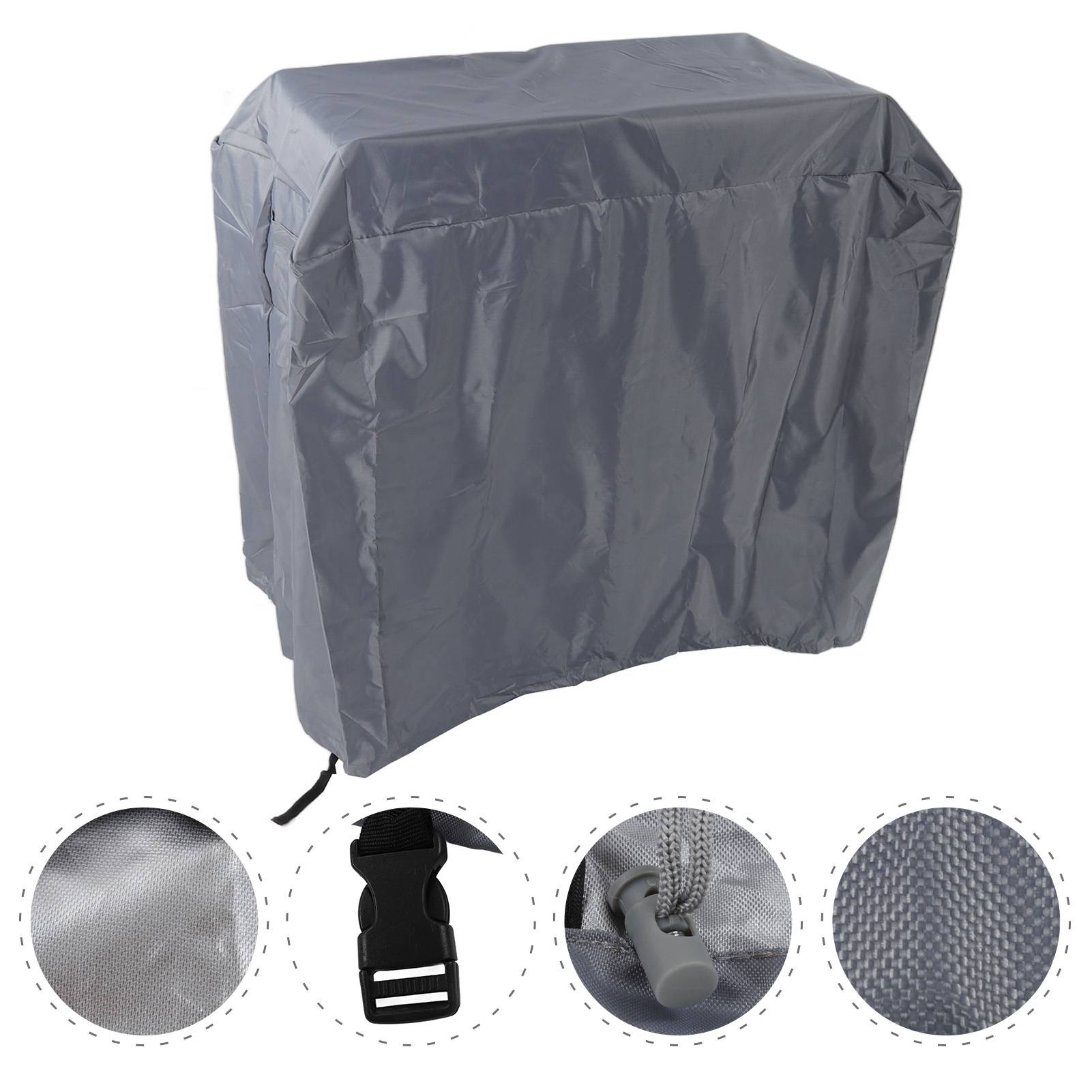 IntiMeg - Housse de protection solaire imperméable pour barbecue, en tissu Oxford 420D argenté, gris IntiMeg - Image 6