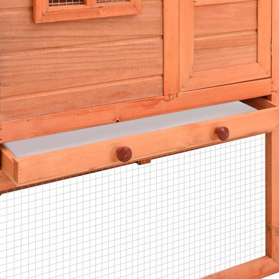 ComfortXL - Grand poulailler bois de sapin avec nichoir et parc extérieur Brun – ComfortXL Outdoor Living - Image 8
