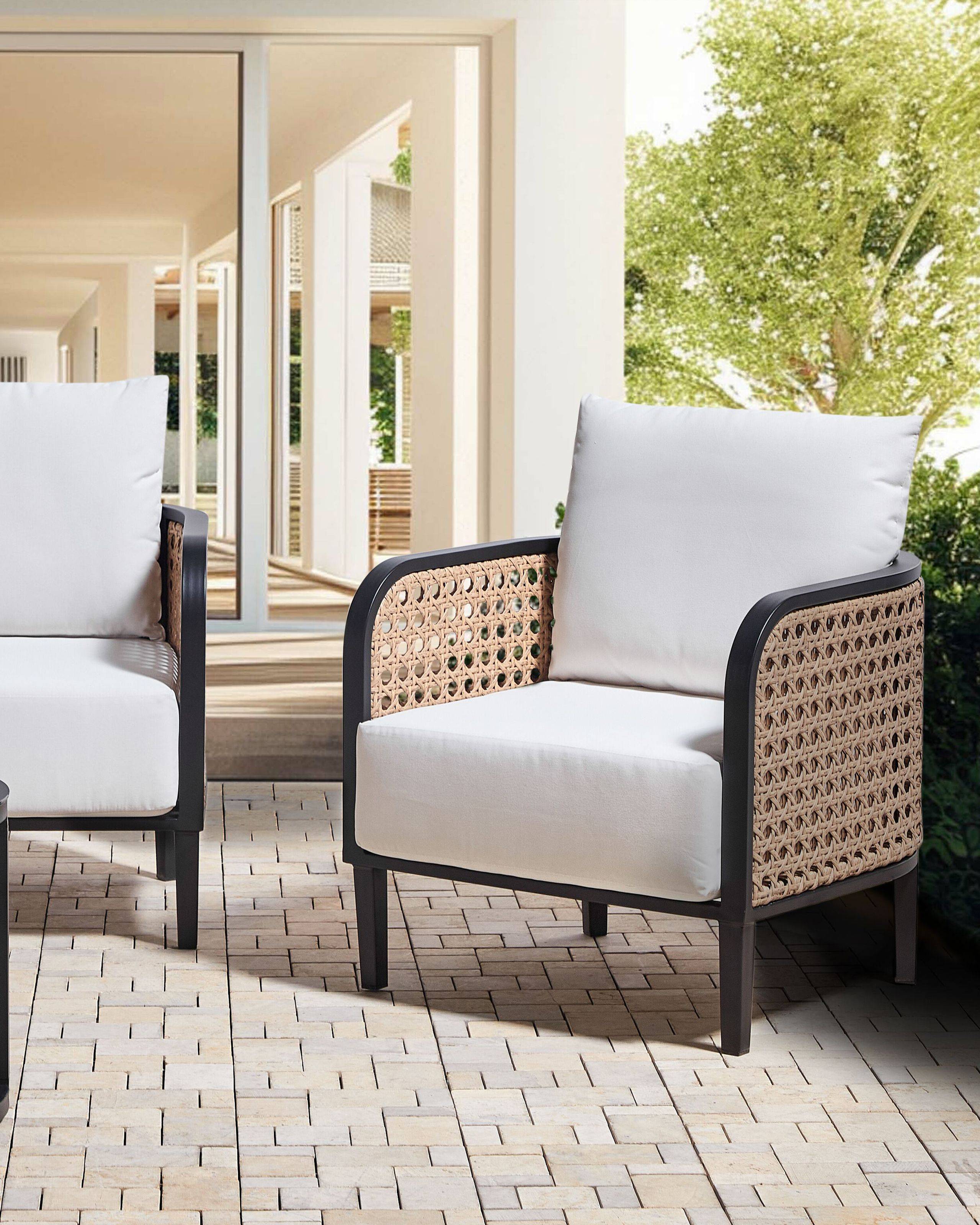 Beliani - Fauteuil Aluminium Blanc MONTEFALCO - Beliani