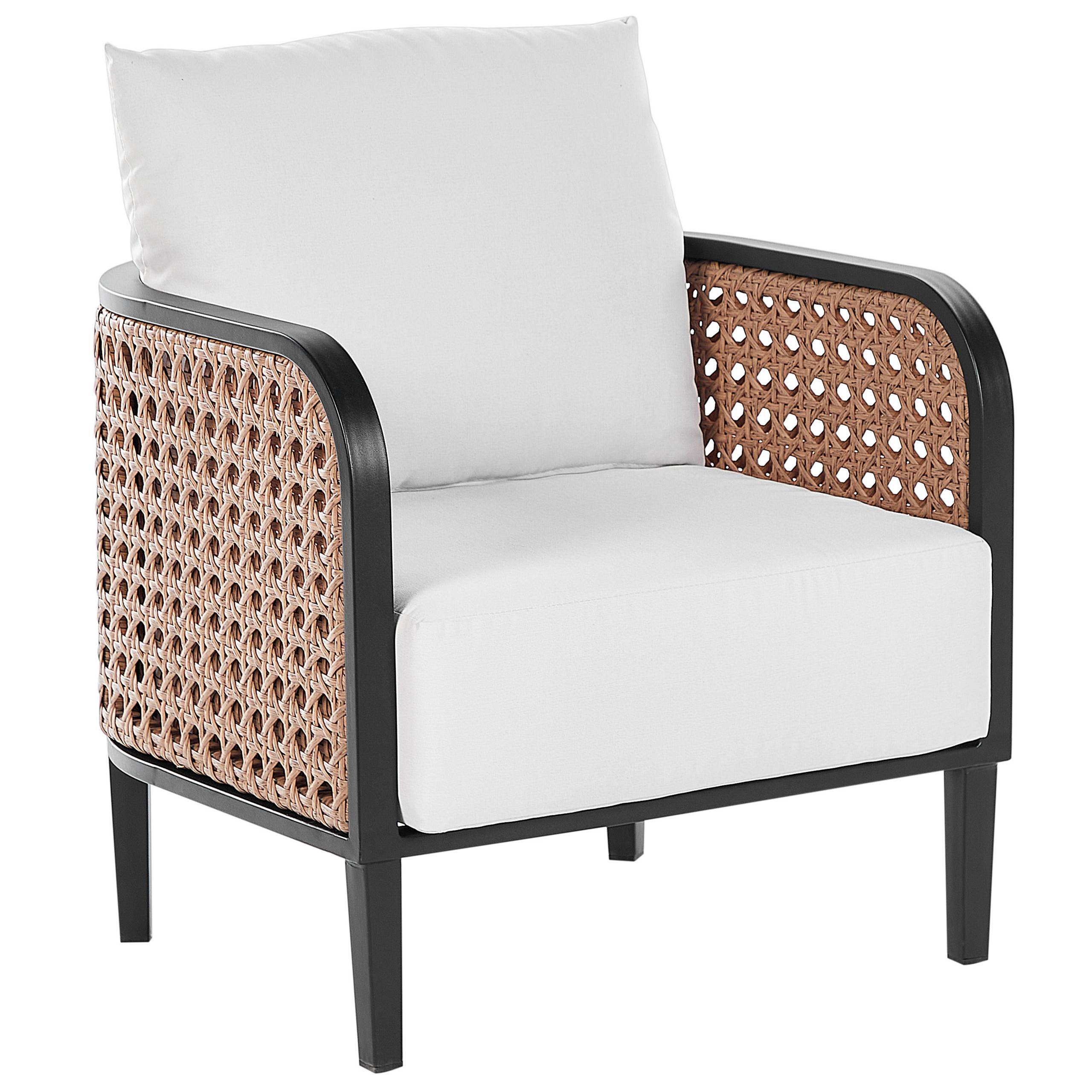 Fauteuil Aluminium Blanc MONTEFALCO - Beliani - Image 1