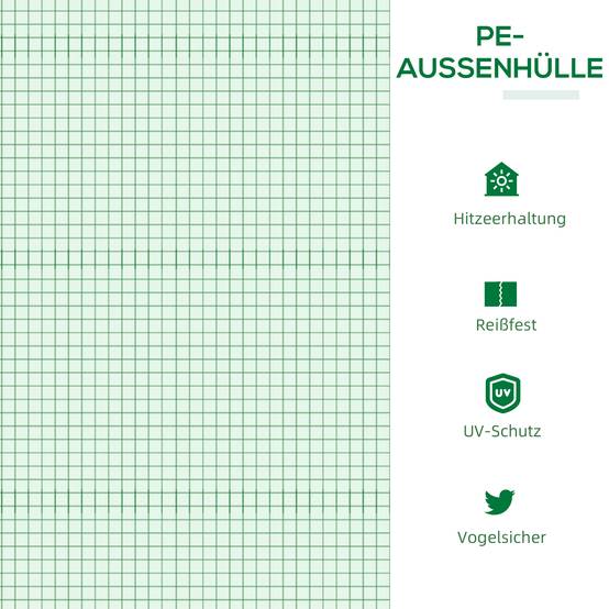 Serre de forçage acier PE plantes légumes protection hiver 120x60x60cm vert - ComfortXL Outdoor Living - Image 6