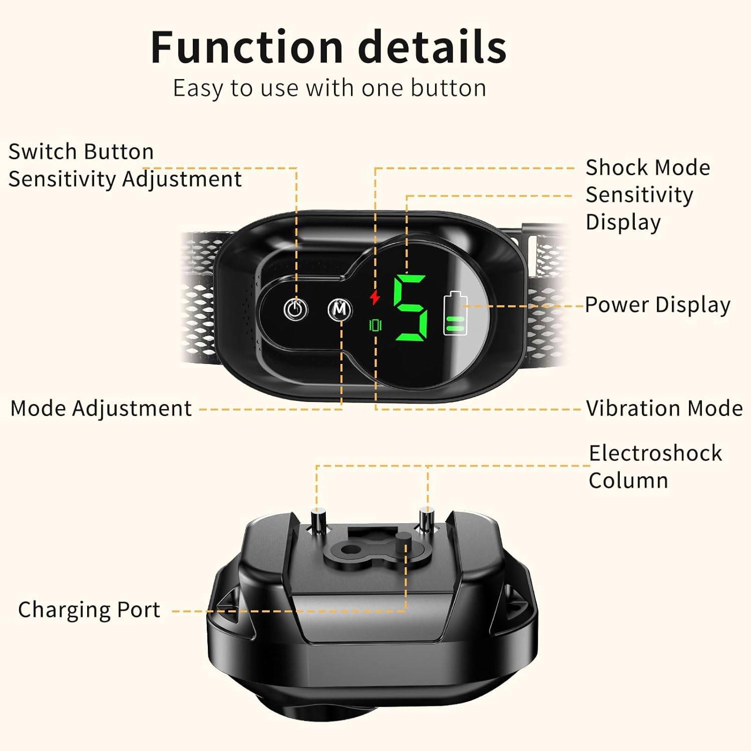 Collier de chien, étanche IP67, détection intelligente des aboiements, convient aux petits et grands chiens – Noir-Lytech - Image 6