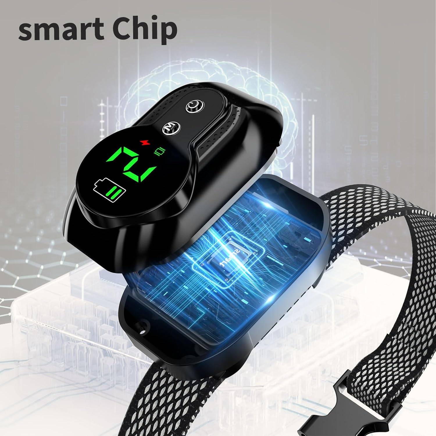 Collier de chien, étanche IP67, détection intelligente des aboiements, convient aux petits et grands chiens – Noir-Lytech - Image 4