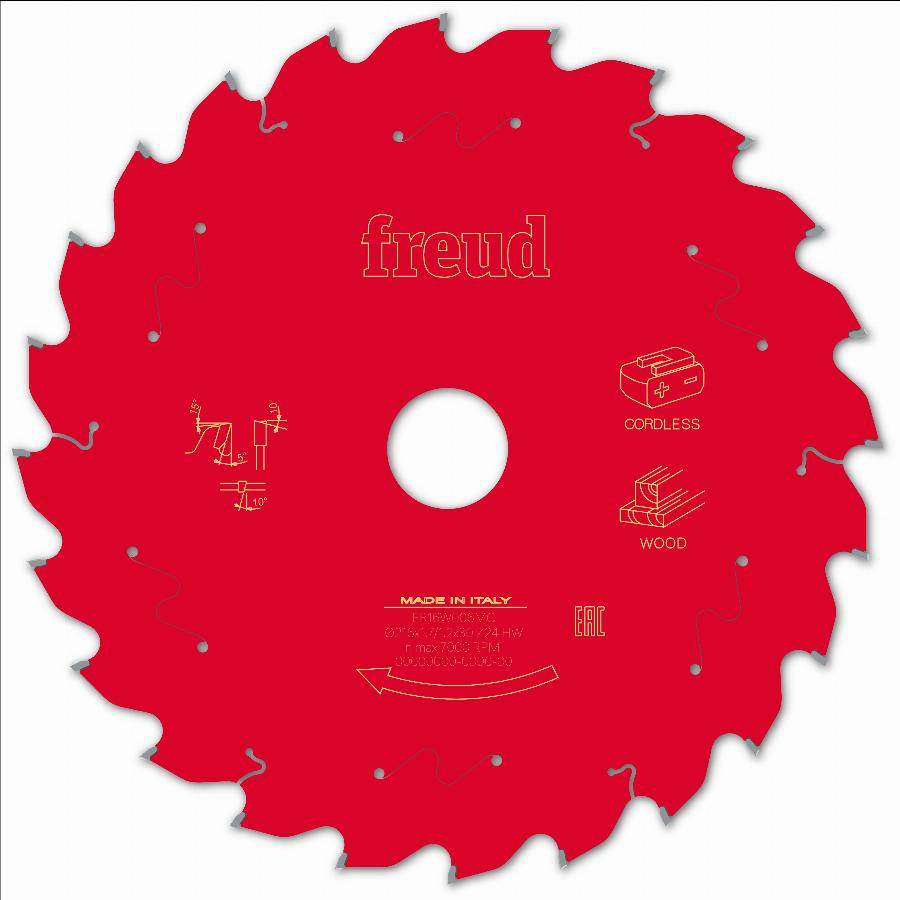 Lame pour scie circulaire portative sans fil FREUD - Ø216 1,7/1,2 AL30 Z24 BA 5° - F03FS10061 -FR16W006MC - Image 1