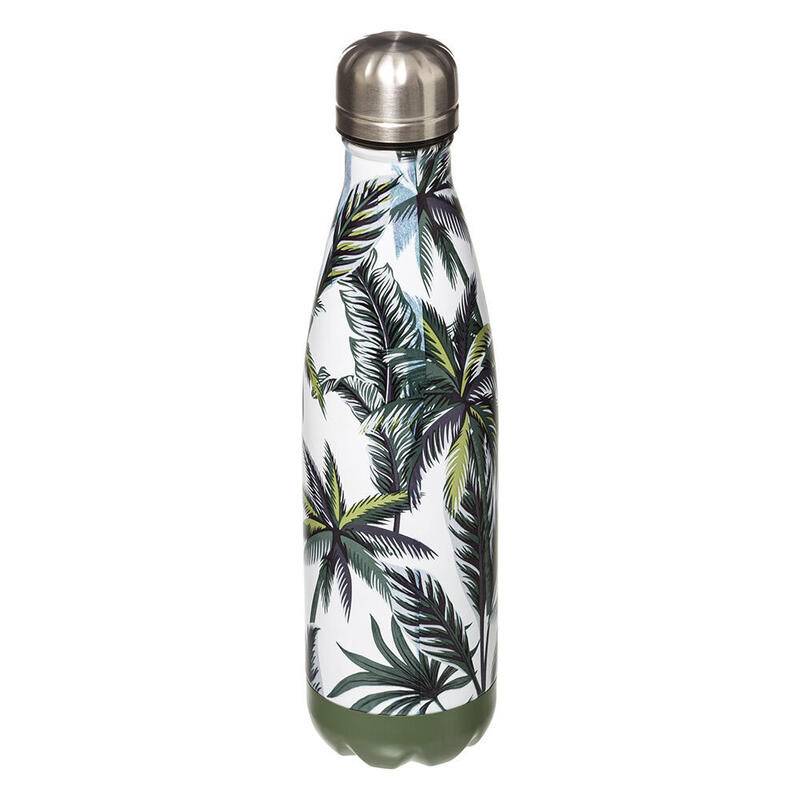 Bouteille isotherme en inox 0,5L à motifs tropical - Multicolore - Modèle aléatoire - Image 3