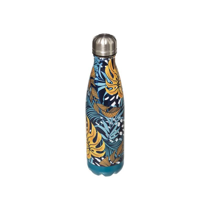 Bouteille isotherme en inox 0,5L à motifs tropical - Multicolore - Modèle aléatoire