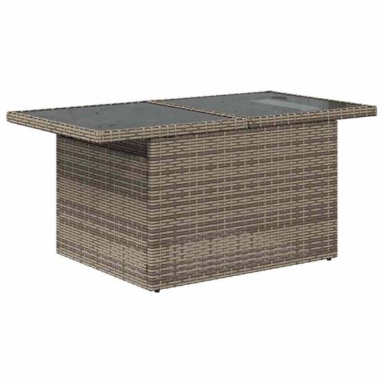 Salon de jardin 6 places en polyrotin Gris modulable avec table et coussins – ComfortXL Outdoor Living - Image 7