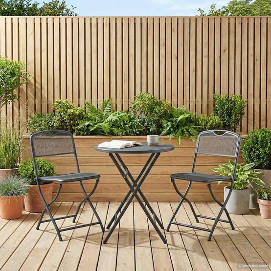 Chaises de jardin 2 pcs Fer Anthracite 52,5 x 46 x 82 cm - PANGIVO - Image 1