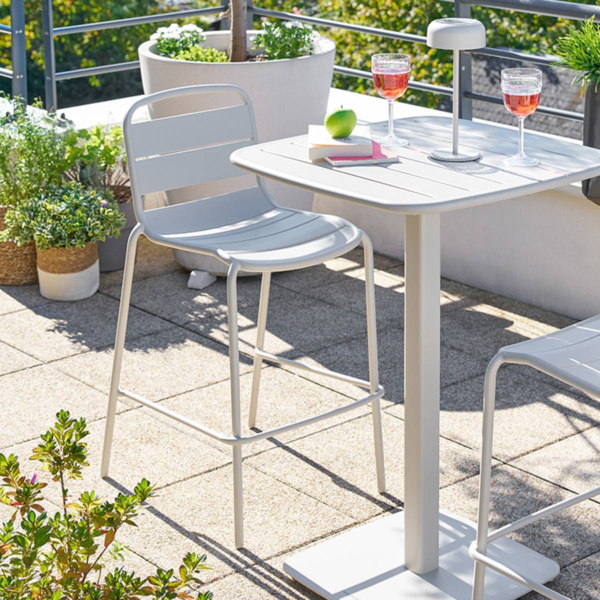 Hesperide - Chaise haute de jardin Alegoria empilable argile Hespéride - Image 1
