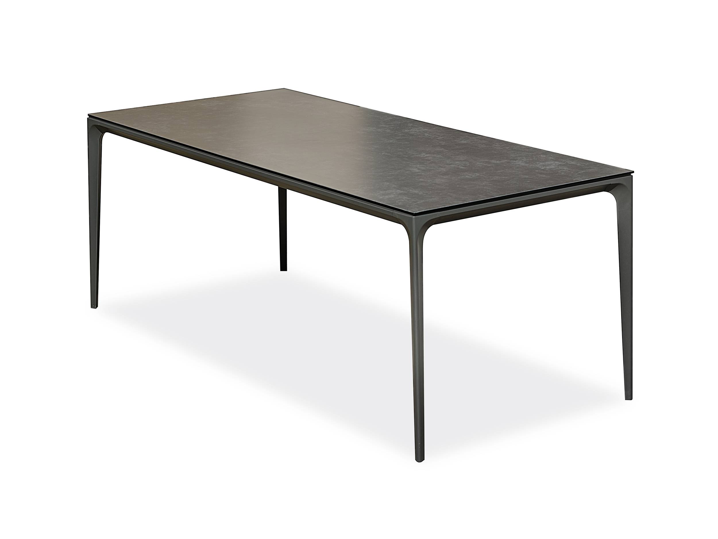 REMARQUABLE - Table de jardin TIGUA avec plateau en céramique sur verre - ANTHRACITE - REMARQUABLE - Image 1
