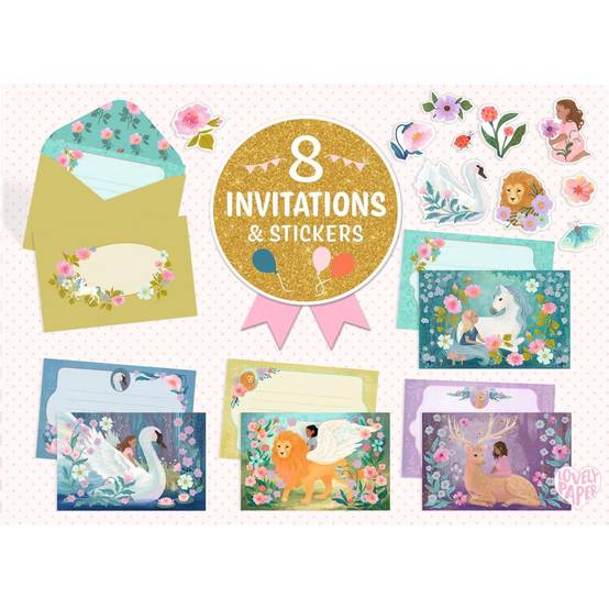 Boite d invitations Créatures merveilleuses - Djeco