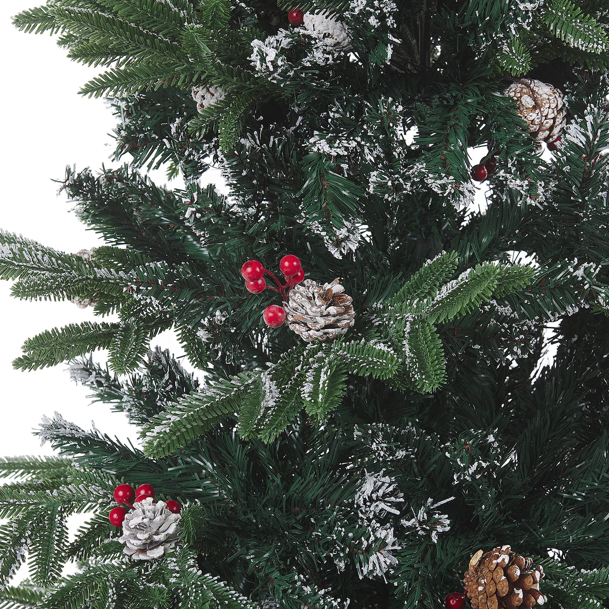 Beliani - Sapin de Noël Artificiel 180 cm Vert avec effet Branches Givrées et Décorations Idéal Pour les Fêtes Beliani - Image 3