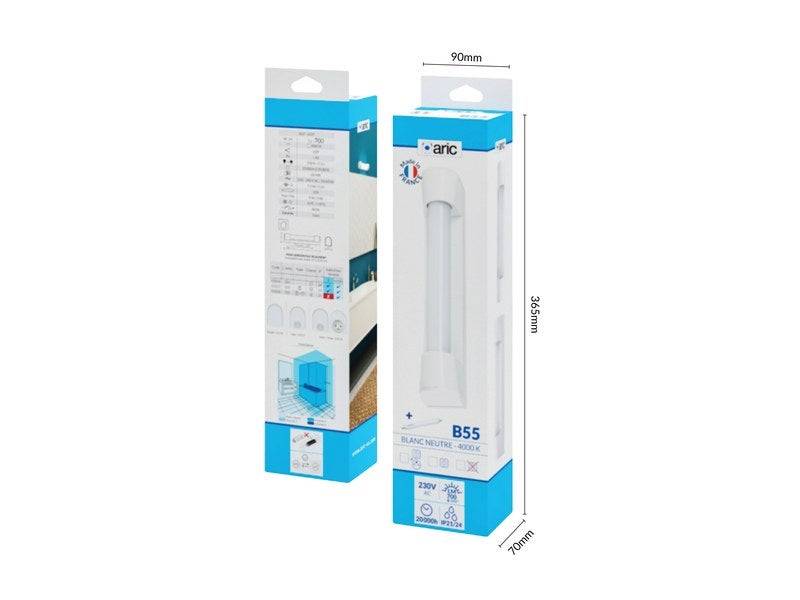 Réglette led pour salle de bain Bagno S19 l'interrupteur + prise, ARIC, L.35.1 cm 7.2 W blanc - Image 4