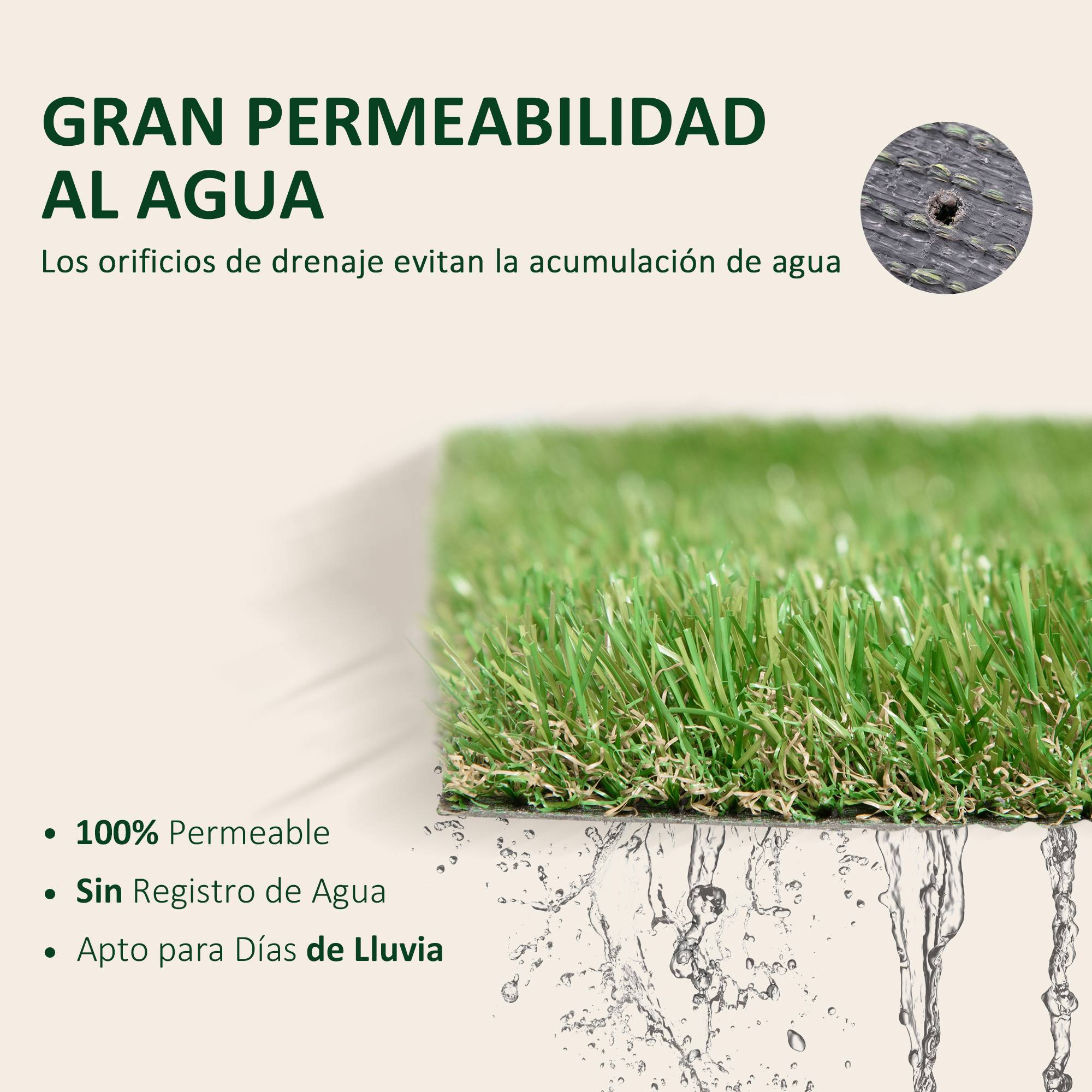 ComfortXL - Gazon synthétique en fibres souples 300 x 100 cm vert pour jardin terrasse drainage rapide - ComfortXL Outdoor Living - Image 7
