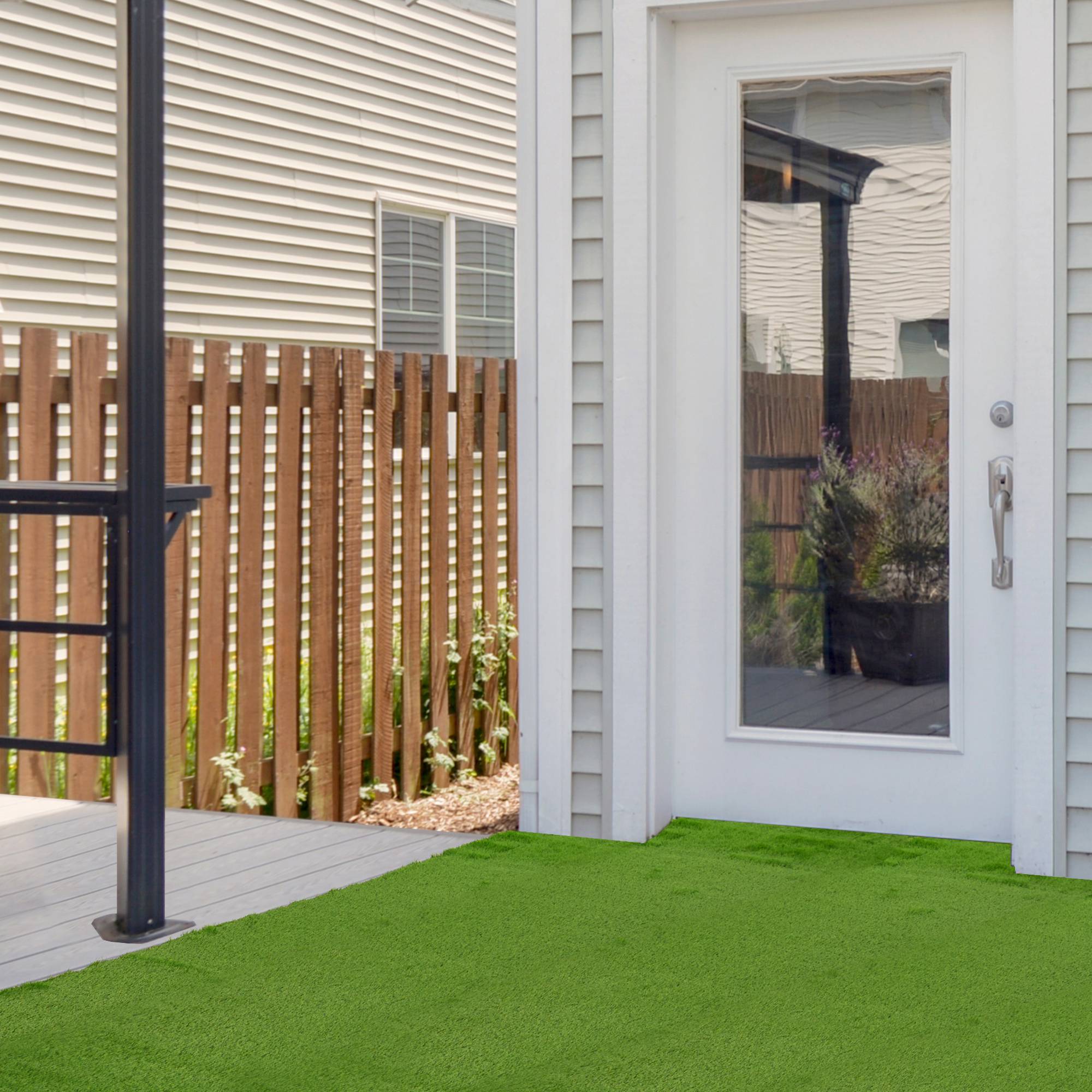 ComfortXL - Gazon synthétique en fibres souples 300 x 100 cm vert pour jardin terrasse drainage rapide - ComfortXL Outdoor Living - Image 4