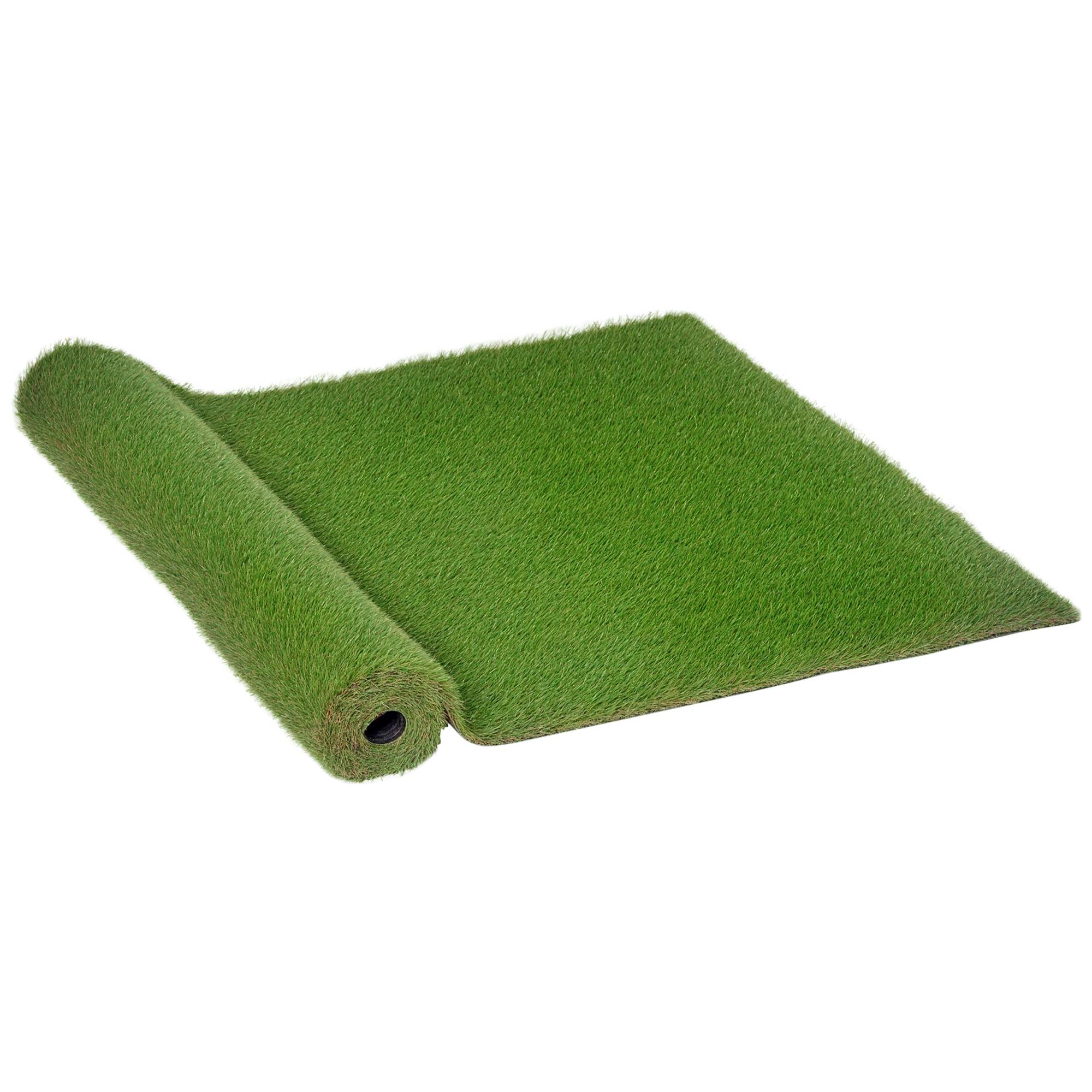 ComfortXL - Gazon synthétique en fibres souples 300 x 100 cm vert pour jardin terrasse drainage rapide - ComfortXL Outdoor Living - Image 1