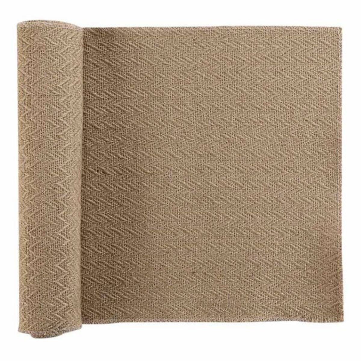 Chemin de Table en Jute "Modalie" 35x140cm Beige - Image 1