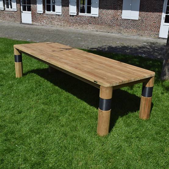 Table en teck recyclé 300 cm, Galactus - Gecko Jardin - Image 1