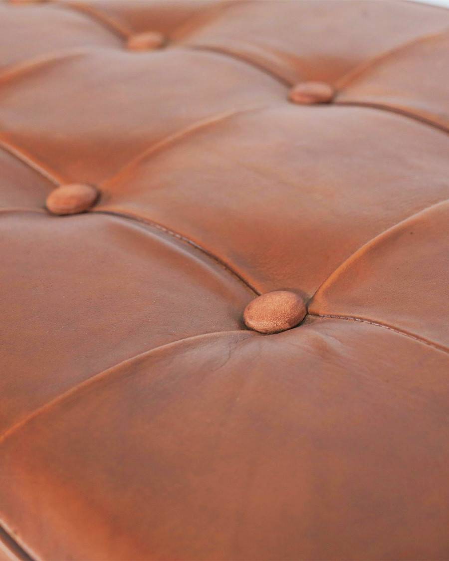 Khalari - Banc en cuir marron capitonné - UNIQKA - Image 8