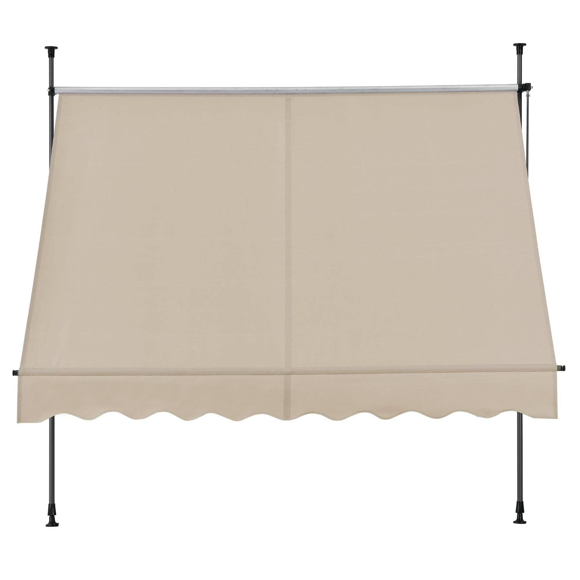 Brise-soleil métal et polyester hauteur variable 150 x 120 x 200-300 cm sable - Image 2