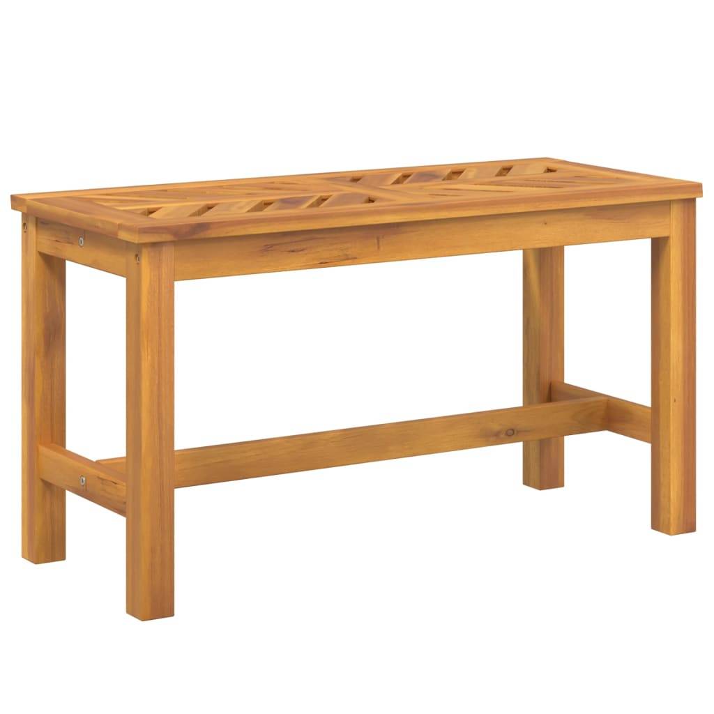 PANGIVO - Banc de jardin bois d'acacia naturel 80 x 35 x 45 cm, Poids:7.4kg - PANGIVO - Image 2