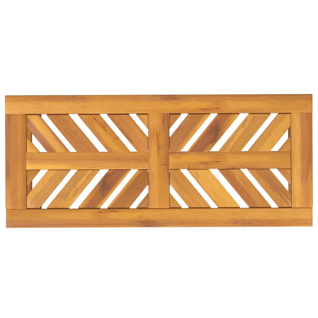 PANGIVO - Banc de jardin bois d'acacia naturel 80 x 35 x 45 cm, Poids:7.4kg - PANGIVO - Image 5
