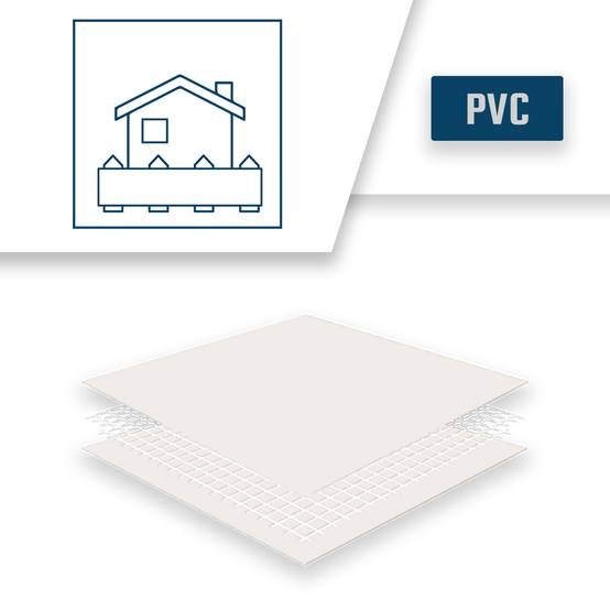 Bâche Brise vue Blanc Crème 2x3 m LP640BV - Garantie 8 ans - Brise vent occultant en PVC - Pare vue jardin TECPLAST - Image 4