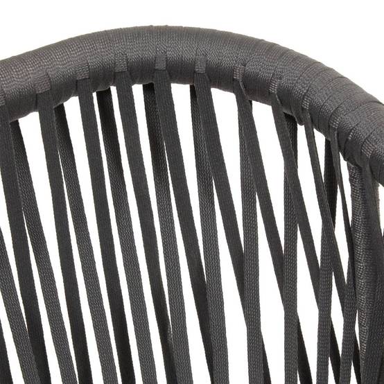 Hesperide - Fauteuil de salon de jardin "Oriengo" anthracite & graphite en aluminium traité époxy Hespéride - Image 5