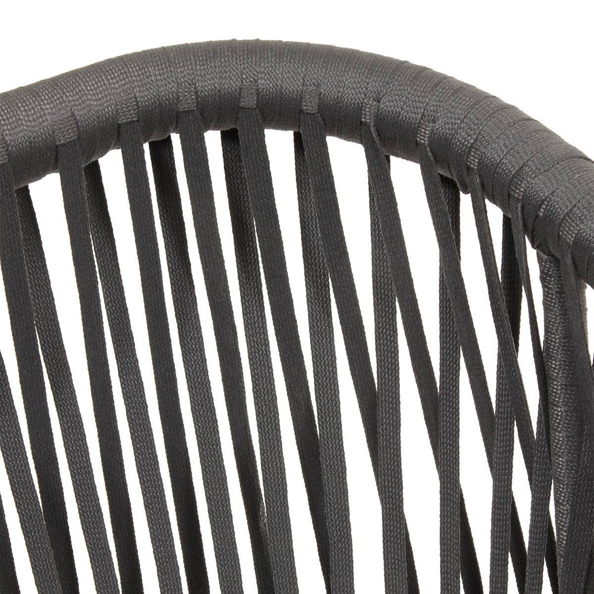 Hesperide - Fauteuil de salon de jardin "Oriengo" anthracite & graphite en aluminium traité époxy Hespéride - Image 5