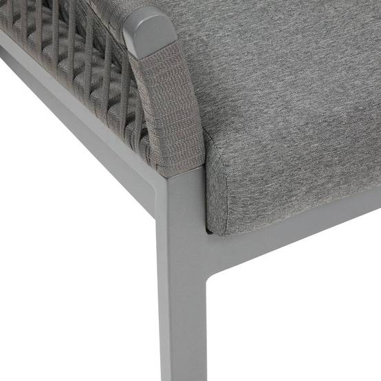Hesperide - Fauteuil de salon de jardin "Oriengo" anthracite & graphite en aluminium traité époxy Hespéride - Image 4