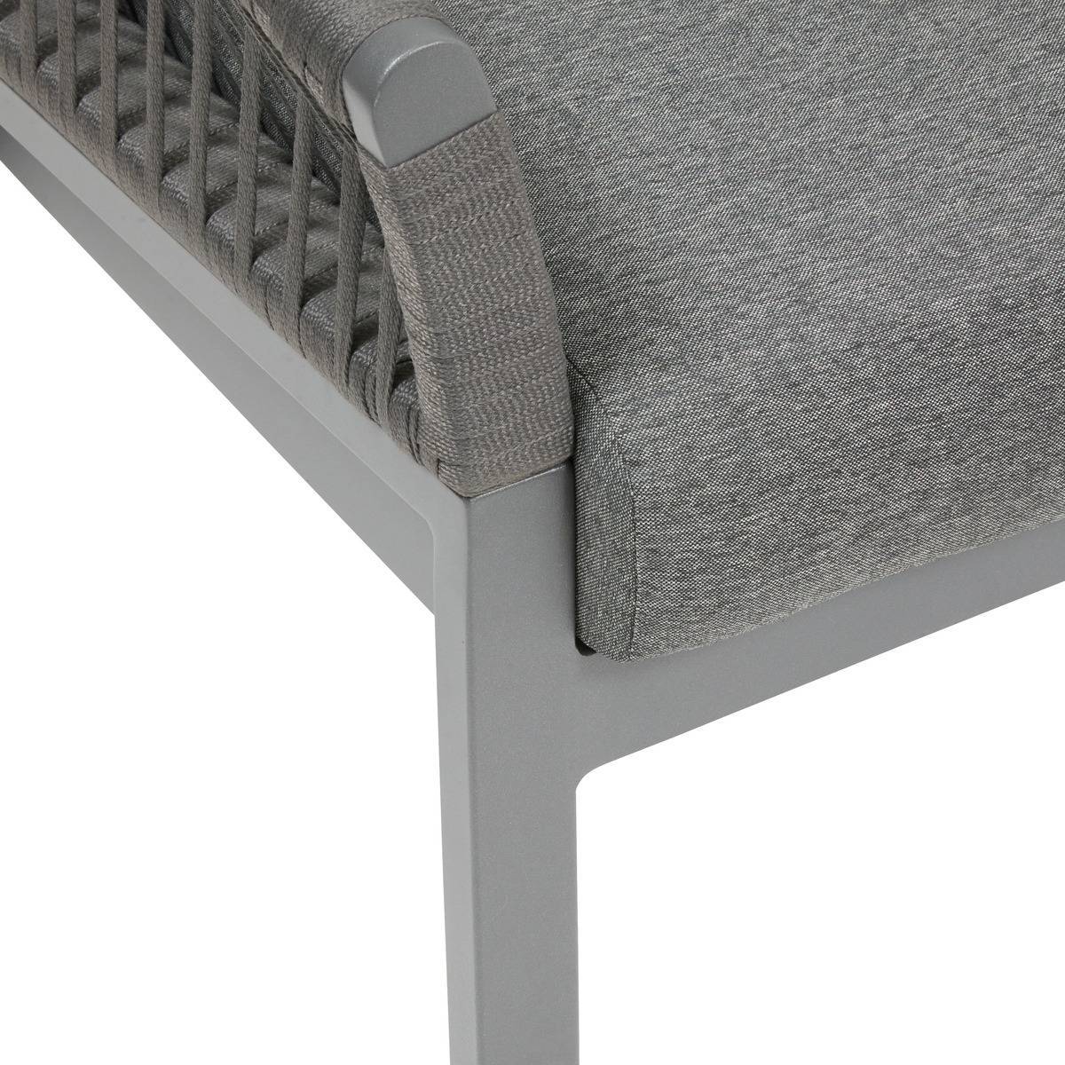Hesperide - Fauteuil de salon de jardin "Oriengo" anthracite & graphite en aluminium traité époxy Hespéride - Image 4