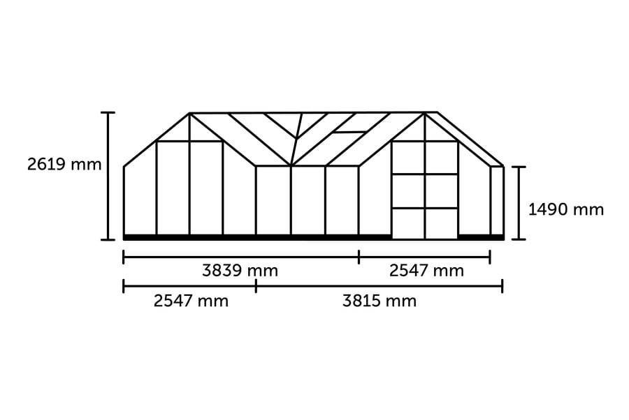 Halls - Serre en verre trempé 13 m² ICON Gardenhouse 8, vert - Halls - Image 6