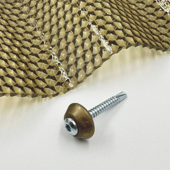 MK PC DIAMONDS vis galvanisées M5 x 40 mm pour métal avec rondelle d'étanchéité en bronze, pour revêtement en polycarbonate, 50 pièces - Image 1