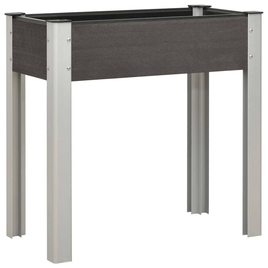 Jardinière lit surélevé plantes fleurs jardin 75 x 40 x 75 cm WPC gris - Image 1