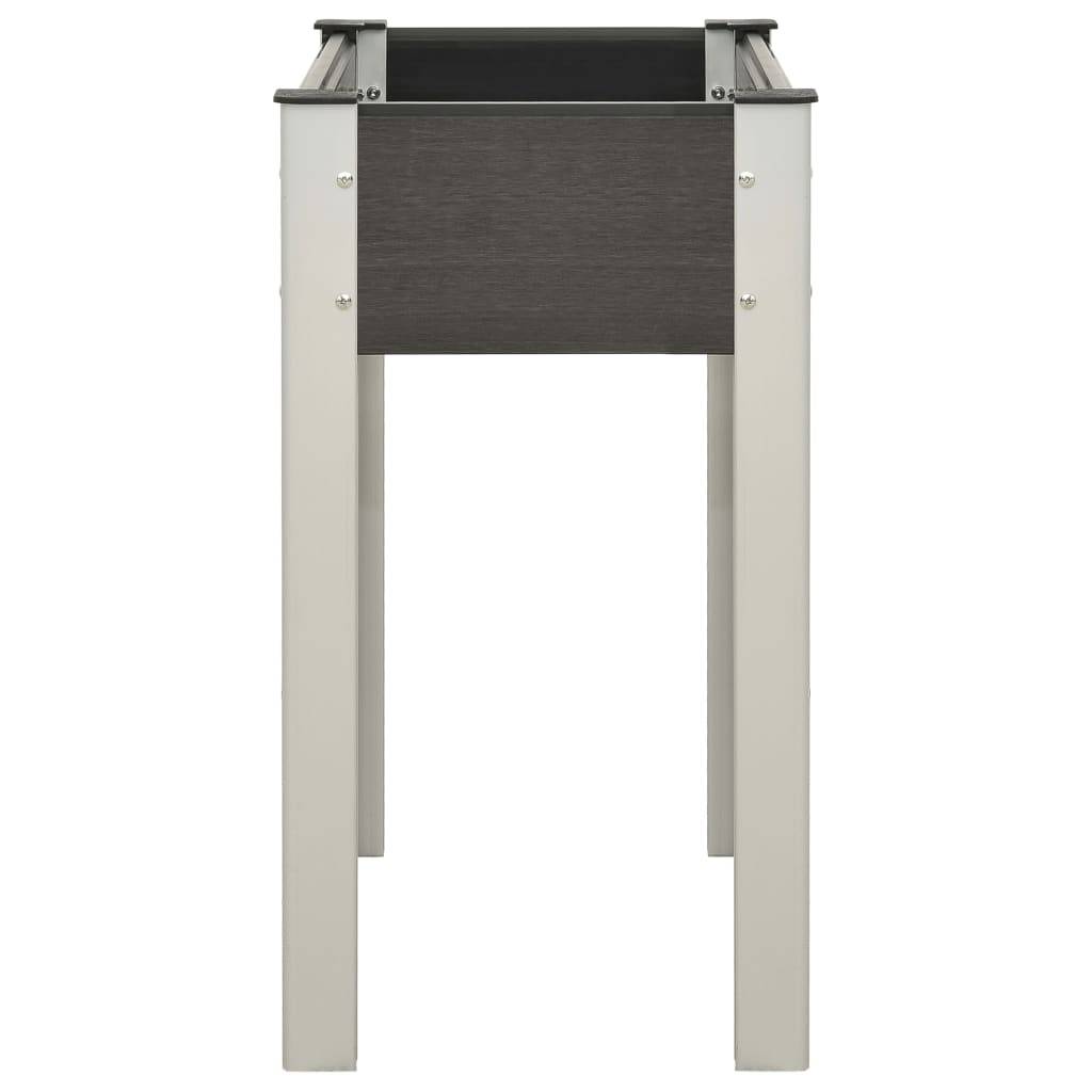 Jardinière lit surélevé plantes fleurs jardin 75 x 40 x 75 cm WPC gris - Image 3