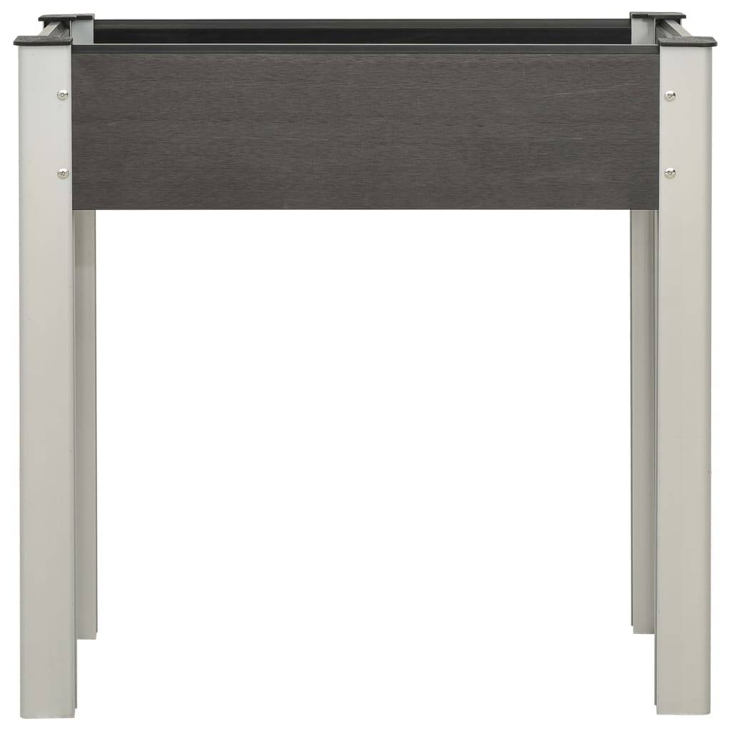 Jardinière lit surélevé plantes fleurs jardin 75 x 40 x 75 cm WPC gris - Image 2