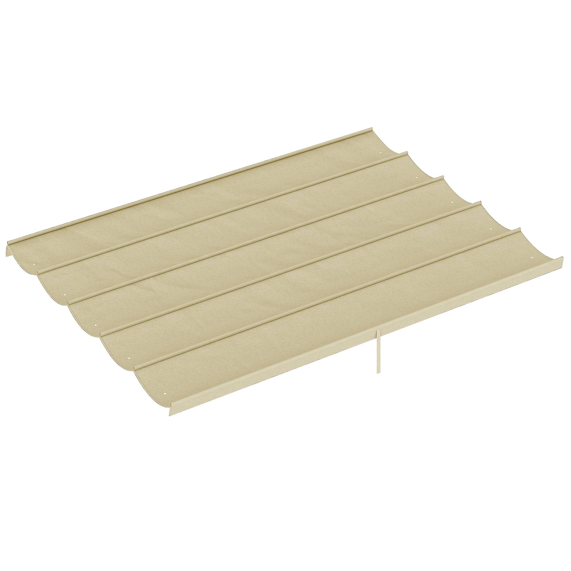 Toile de toit pour pergola tonnelle rétractable de 4 x 3 m - toile uniquement 350 x 260 cm beige
