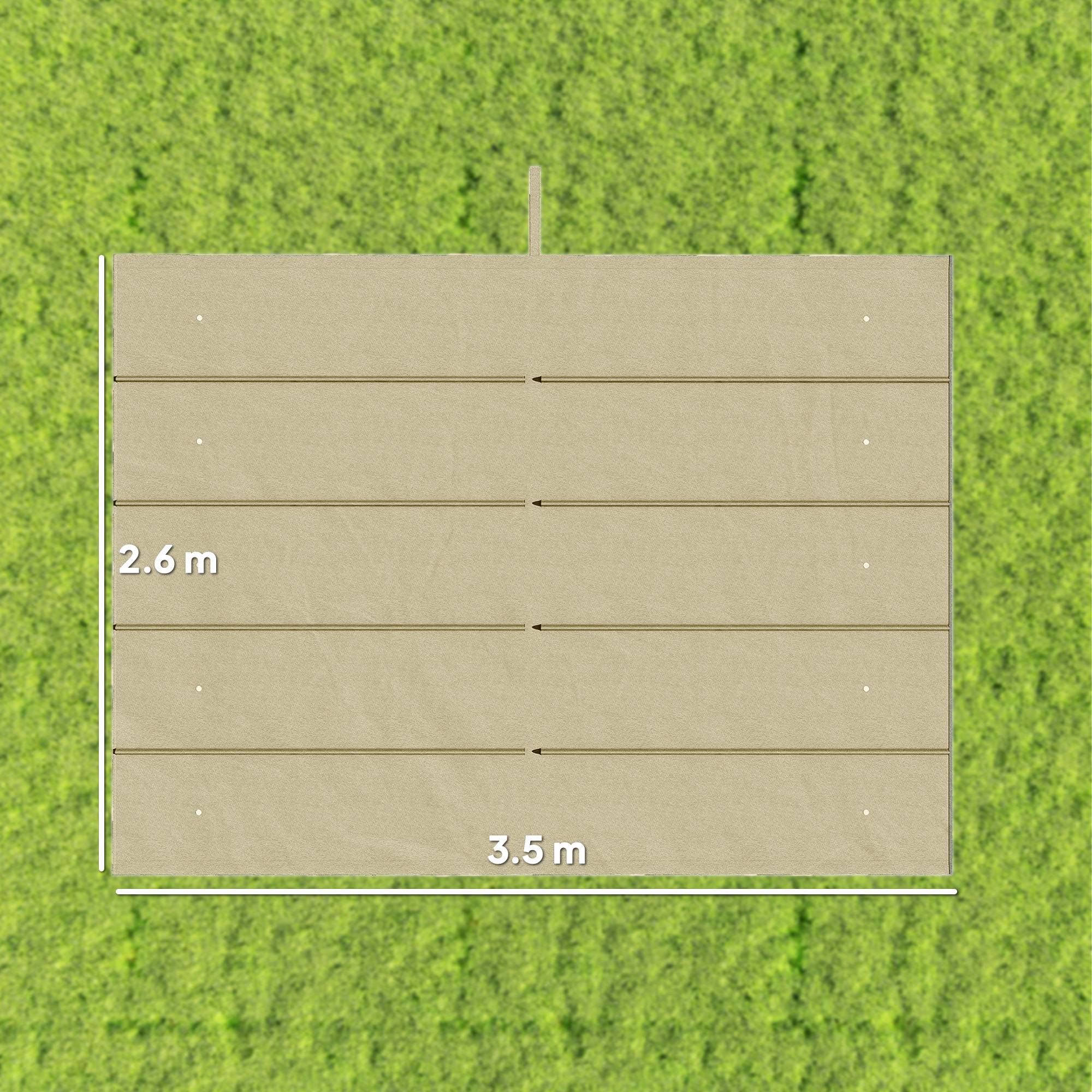 Toile de toit pour pergola tonnelle rétractable de 4 x 3 m - toile uniquement 350 x 260 cm beige - Image 5