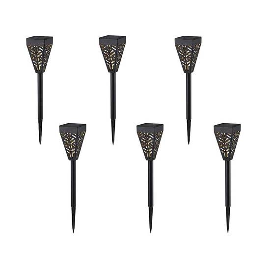 Lumisky - 6 balises solaires à planter OSIRIS Noir Plastique H39CM - Image 1
