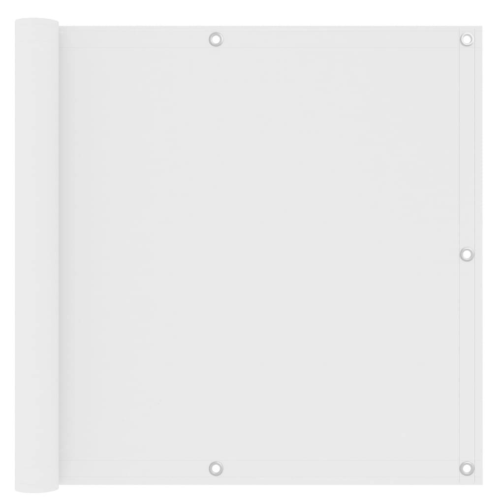 Helloshop26 - Écran de balcon brise pare vue protection confidentialité 90 x 400 cm tissu oxford blanc - Image 1