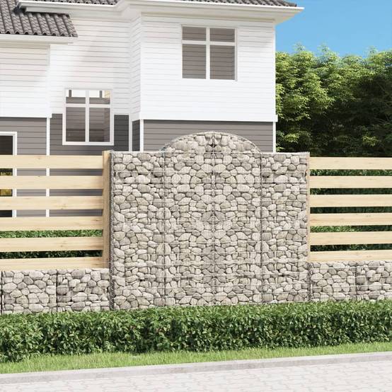 Vidaxl - Panier de gabions arqué 200x30x180/200 cm Fer galvanisé vidaXL 153489 - Image 1