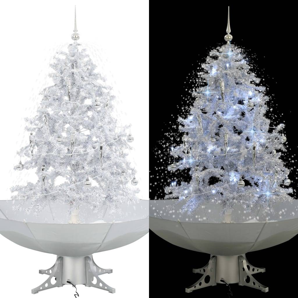 Vidaxl - Arbre de Noël neigeux avec base de parapluie Blanc 140 cm vidaXL 284334 - Image 1