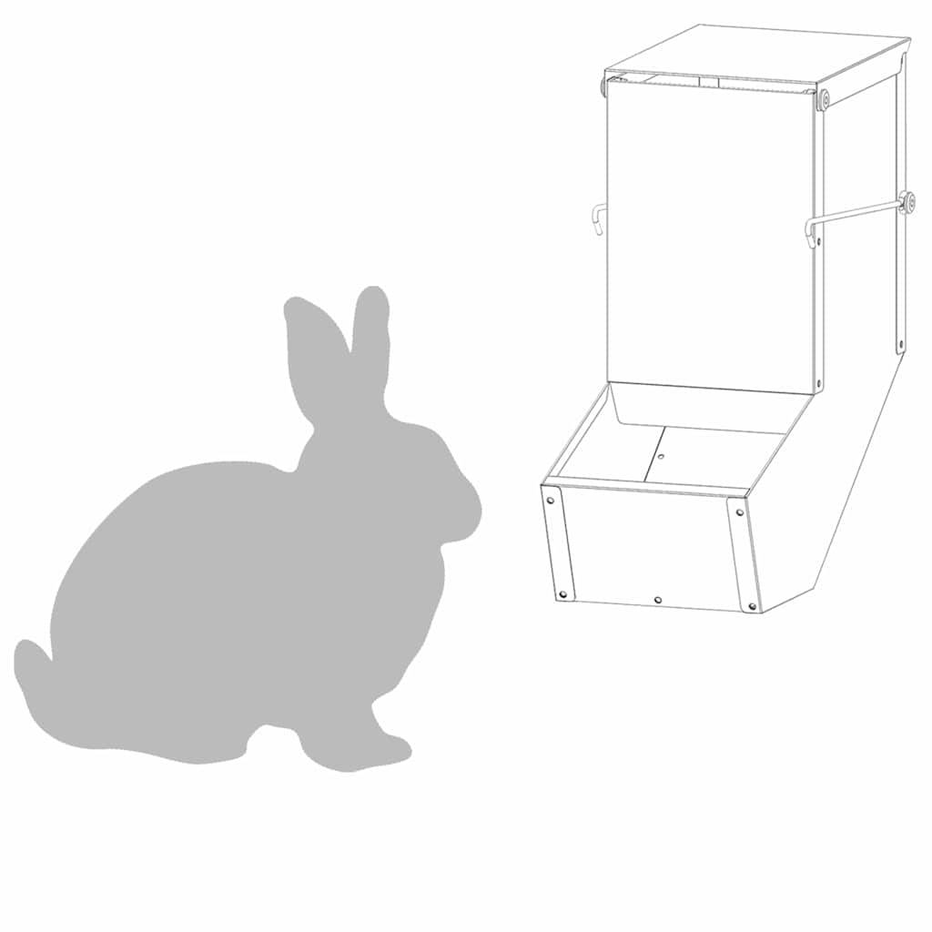 Vidaxl - Distributeur pour lapins Noir 12,5 x 26 x 28,5 cm vidaXL 874597 - Image 10
