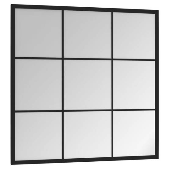 Miroir mural noir 60x60 cm métal Maison Chic - Image 3
